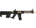 Lancer Tactical Enforcer Battle Hawk 10" Skeleton AEG Airsoft Gun w/ Alpha Stock - Black/Gold (LT-34BCG10-G2-ME)