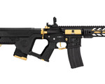 Lancer Tactical Enforcer Battle Hawk 10" Skeleton AEG Airsoft Gun w/ Alpha Stock - Black/Gold (LT-34BCG10-G2-ME)