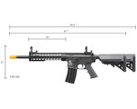 Lancer Tactical Gen 2 M4 10" KeyMod AEG Airsoft Gun w/ Crane Stock - Black (LT-19B-G2)
