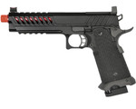 Lancer Tactical Knightshade Hi-Capa Gas Blowback Airsoft Pistol - Black/Red (LTX-6BR-M)