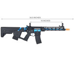 Lancer Tactical Proline Enforcer Black Bird Skeleton M-LOK AEG Airsoft Gun w/ Alpha Stock - Black/Blue (LT-30BCN-G2-ME)