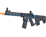 Lancer Tactical Proline Low FPS Enforcer Black Bird Skeleton M-LOK AEG Airsoft Gun w/ Alpha Stock - Black/Blue (LT-30BCNL-G2-ME)