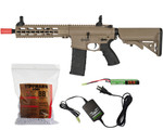 Tippmann Commando 10.5" CQB AEG Airsoft Gun Starter Kit - Tan