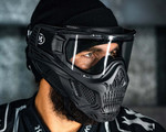 HK Army HSTL Skull Full Face Mask - Black w/ Clear Lens