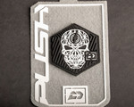 Push Rubberized Velcro Patch - Crystal White Push Rubberized Velcro Patch - Crystal White