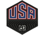 Push Rubberized Velcro Patch - USA Black Push Rubberized Velcro Patch - USA Black