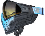 Push Unite XL Paintball Mask - Infamous Blue Fade Skull