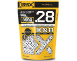 BSX Tactical Airsoft BB's - .28g - 3,500 Count - White