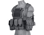 Lancer Tactical Nylon M4/M16 Molle Modular Chest Rig - Black - (CA-307BN)