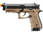 HFC Metal M92 Full Automatic CO2 Blowback Airsoft Pistol - Black/Dark Earth - (HCA-173BBZ)