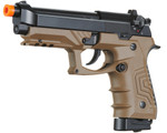 HFC Metal M92 Full Automatic CO2 Blowback Airsoft Pistol - Black/Dark Earth - (HCA-173BBZ)