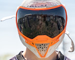 Empire EVS Paintball Mask w/ 1 Lens - Crystal Clear/Orange