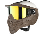 HK Army HSTL Thermal Paintball Mask - Tan w/ Gold Lens