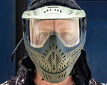 HK Army HSTL Single Paintball Mask - Olive w/ Clear Lens