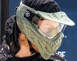 HK Army HSTL Single Paintball Mask - Olive w/ Clear Lens