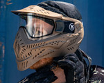 HK Army HSTL Thermal Paintball Mask - Tan w/ Clear Lens
