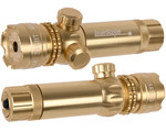 Warrior Paintball Deluxe Laser Sight w/ Barrel Mount & Rail Mount - Gold w/ Red Laser