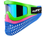 JT ProFlex X Paintball Mask w/ Quick Change System - Lime/Pink/Blue