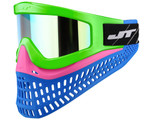 JT ProFlex X Paintball Mask w/ Quick Change System - Lime/Pink/Blue