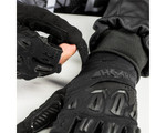 HK Army Hardline Armored Half Finger Paintball Gloves - Blackout