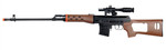 UKARMS Spring Dragunov SVD Airsoft Sniper Rifle w/ Laser and Flashlight ( Wood )