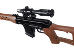 UKARMS Spring Dragunov SVD Airsoft Sniper Rifle w/ Laser and Flashlight ( Wood )
