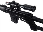 UKARMS Black OPS Spring Dragunov SVD Airsoft Sniper Rifle w/ Laser and Flashlight
