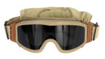 Lancer Tactical Airsoft Safety Goggles w/ 3 Color Interchangeable Lens ( Tan )