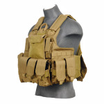 Lancer Tactical Strike MOLLE Modular Plate Carrier ( Desert Tan )