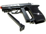 WG Silver & Black Full Metal Panther Built In Laser CO2 Airsoft Pistol w/ RIS Rail