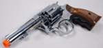 HFC Gas Airsoft Revolver W/ Shells 4" Barrel ( Wood / Chrome )