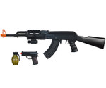 CYMA AK-47 Tactical Airsoft AEG Gun w/ Pistol & BB Grenade