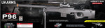 UKARMS P96 Airsoft Tactical MK96 Sniper Rifle w/ Bipod, Scope, and Laser