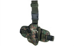UTG Special Ops Universal Tactical Leg Holster For Real Or Airsoft Pistols Fits: Right or Left Leg Woodland Camo