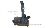 UTG Special Ops Universal Tactical Leg Holster (Woodland Camo) For Real Or Airsoft Pistols Fits: Right or Left Leg