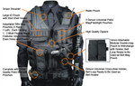 UTG Deluxe Adjustable Tactical Vest w/ Belt and Integrated Magazine Pouches (Black)