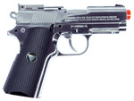 500 FPS! TSD Compact Chrome Metal CO2 1911 Airsoft Pistol FREE Gun Case