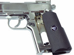 500 FPS! TSD Compact Chrome Metal CO2 1911 Airsoft Pistol FREE Gun Case