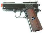 500 FPS! TSD Compact Chrome Metal CO2 Pistol 1911 Airsoft Hand Gun