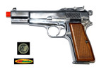 TSD / WE M1935 Chrome Airsoft Gas Blowback Pistol All Metal 2 Mags