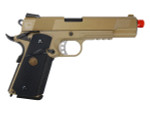 Full METAL TSD/WE 1911 45 Caspian Gas Blowback Airsoft Pistol Rubberized Grip 2 MAGS ( DESERT TAN )