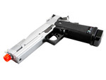 Silver Caspian Airsoft WE 5" Dragon 1911 Full METAL Green Gas Blowback Pistol - by TSD