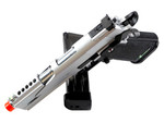 Silver Caspian Airsoft WE 5" Dragon 1911 Full METAL Green Gas Blowback Pistol - by TSD