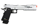 TSD Caspian SILVER WE 7" Full Metal DRAGON Gas Blowback Airsoft Hand Gun Custom 1911 Pistol