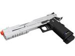 TSD Caspian SILVER WE 7" Full Metal DRAGON Gas Blowback Airsoft Hand Gun Custom 1911 Pistol
