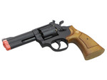 UHC 4" Wood Airsoft Revolver Spring Classic Style Six Shooter Replica Pistol