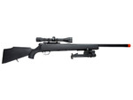 TSD Tactical SuperX-9 Airsoft Sniper Rifle Black OPS Bolt Action W/ Metal BiPod & Scope