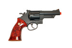TSD Black Gas Revolver .357 MAGNUM Pistol 6 Shooter Airsoft Gun W/ Shells - 4" Barrel
