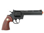 Wood TSD 6" Barrel Gas Airsoft Revolver .357 MAGNUM Pistol 6 Shooter Guns W/ Shells