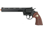 Wood TSD 8" Barrel Gas Airsoft Revolver .357 MAGNUM Pistol 6 Shooter Guns W/ Shells